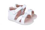 Sandalias blancas preandantes de piel Garvalín 252304